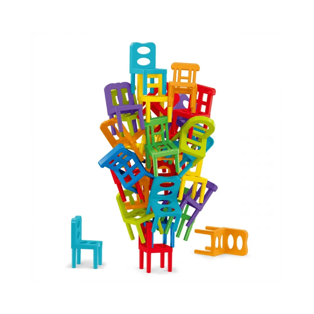 WOOPIE Gra Zręcznościowa Układanka Klocków Balansujące Krzesła 36 el.