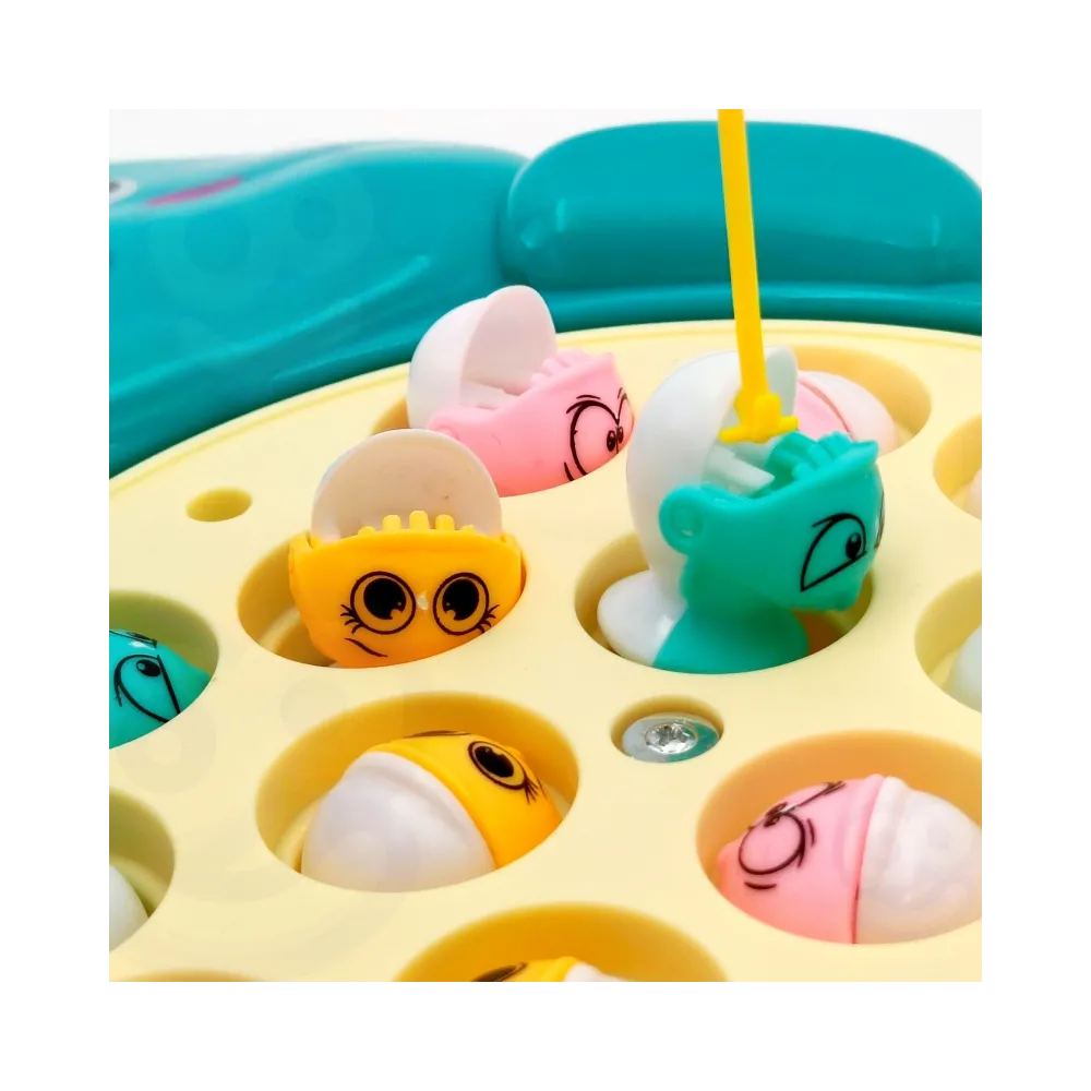 WOOPIE Zestaw Łowienie Rybek Gra Zręcznościowa Zielony Dinozaur