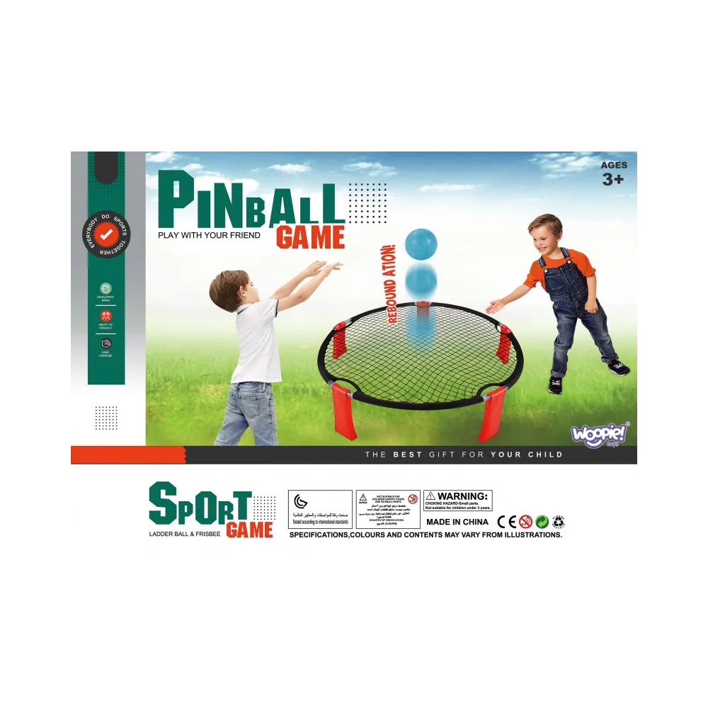 WOOPIE Smash Ball Gra Zręcznościowa Trampolina 2 Piłki Pompka