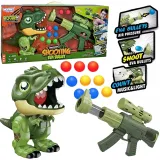 WOOPIE Interaktywny Pistolet na Piankowe Kulki + Dinozaur Wyrzutnia