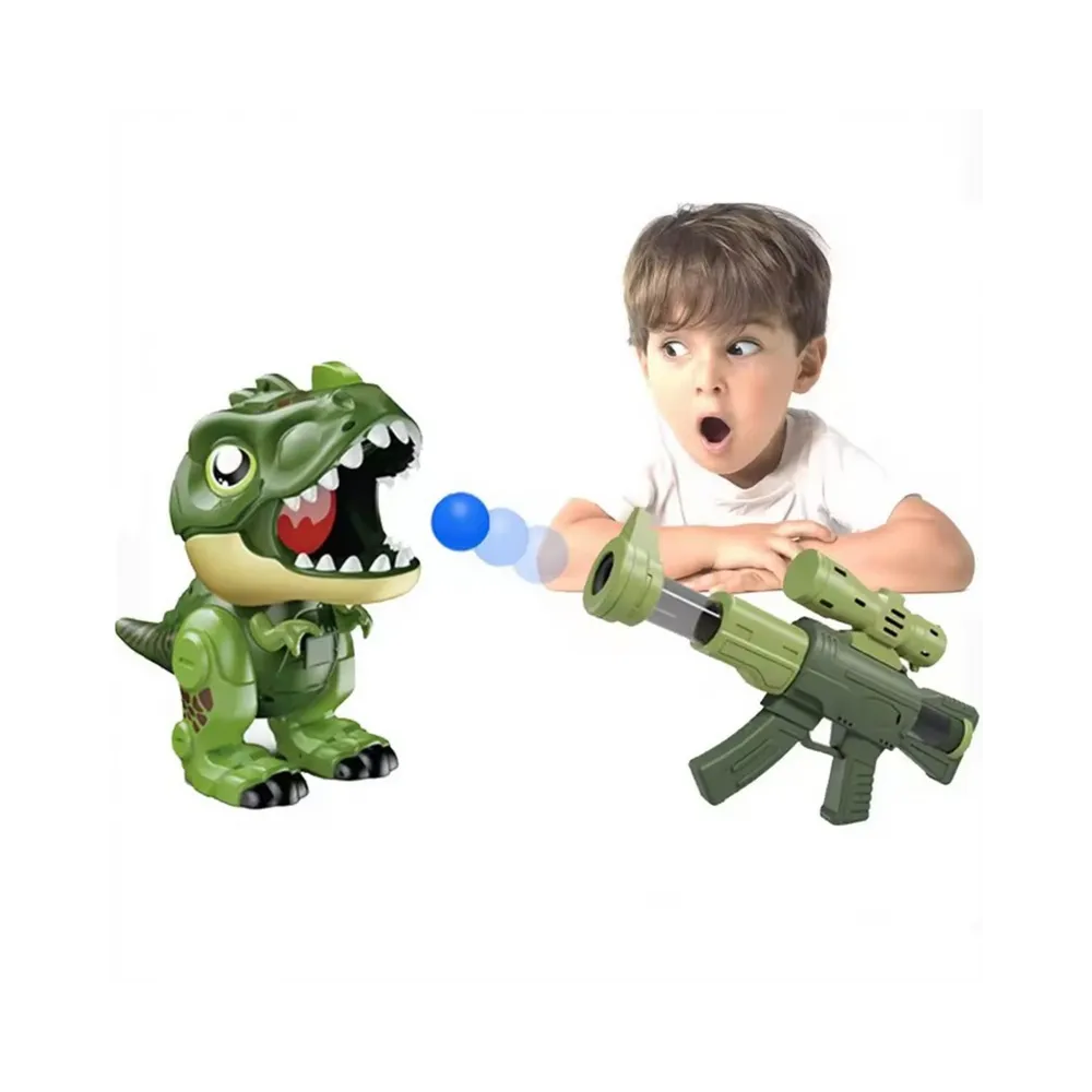 WOOPIE Interaktywny Pistolet na Piankowe Kulki + Dinozaur Wyrzutnia