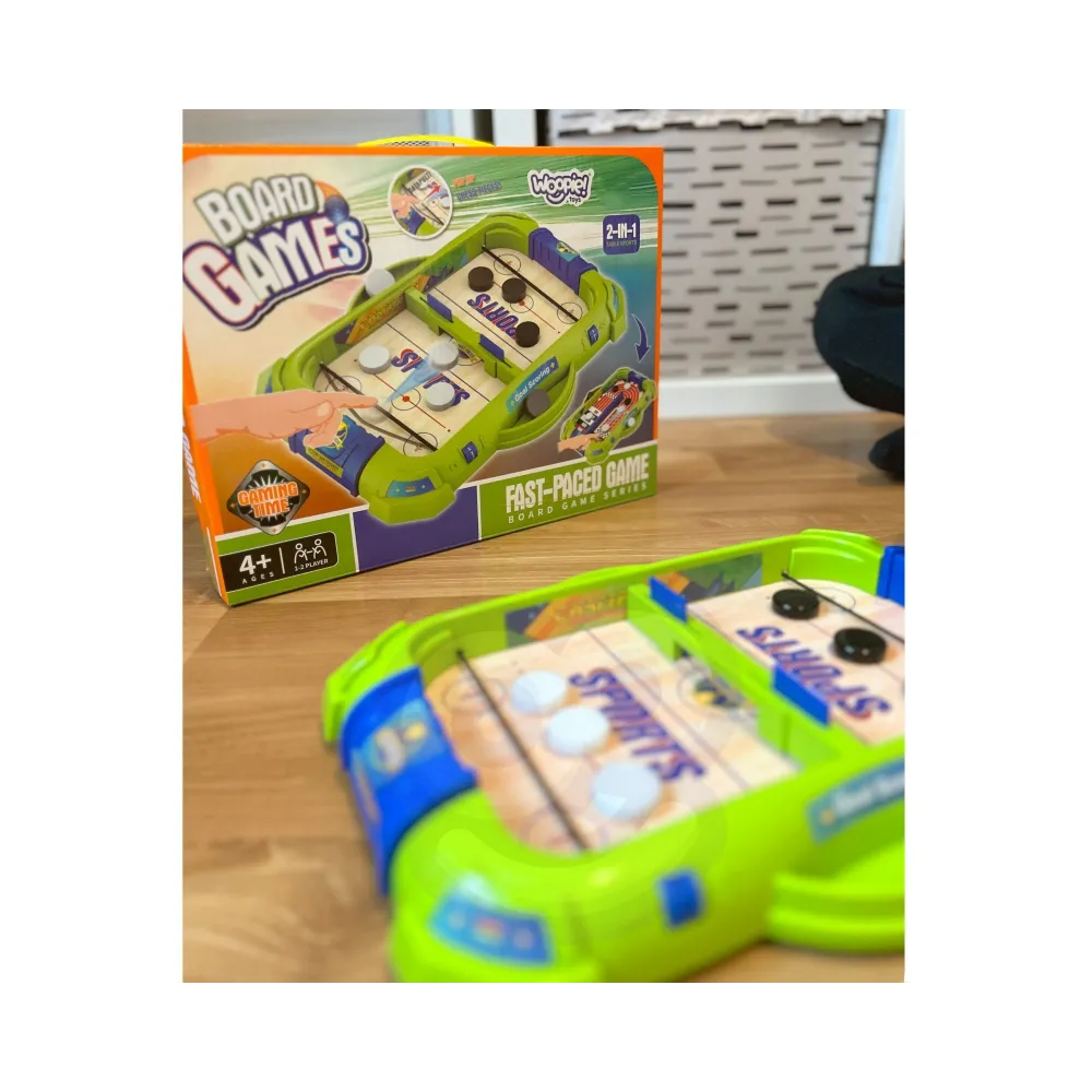WOOPIE Gra Zręcznościowa 2w1 Mini Hokej Wyścigi