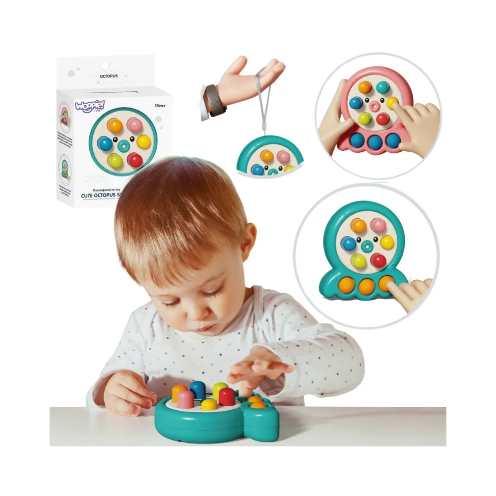 WOOPIE Gra Zręcznościowa Wbijanka Kreta Sznurek Ośmiornica Zielony 2w1