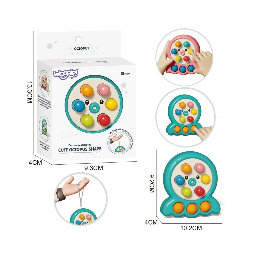 WOOPIE Gra Zręcznościowa Wbijanka Kreta Sznurek Ośmiornica Zielony 2w1