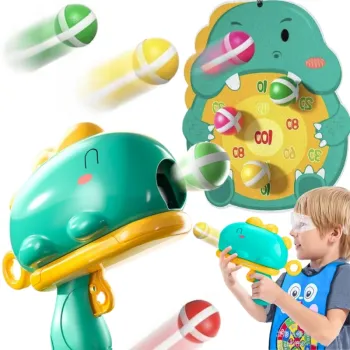 WOOPIE Gra w Rzutki Dart Pistolet Dinozaur na Kulki Rzepy Tarcza Punkty Strzelanie