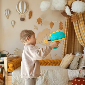 WOOPIE Gra w Rzutki Dart Pistolet Dinozaur na Kulki Rzepy Tarcza Punkty Strzelanie