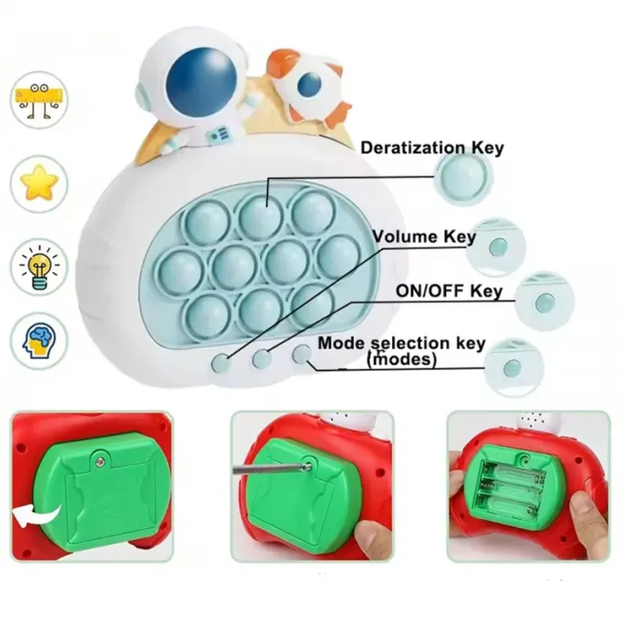 Interaktywna zabawka POP IT z efektami świetlnymi i dźwiękowymi