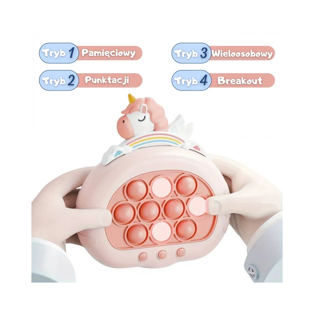 WOOPIE Gra POP IT Elektryczna Antystresowa Zręcznościowa Jednorożec