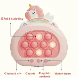 WOOPIE Gra POP IT Elektryczna Antystresowa Zręcznościowa Jednorożec