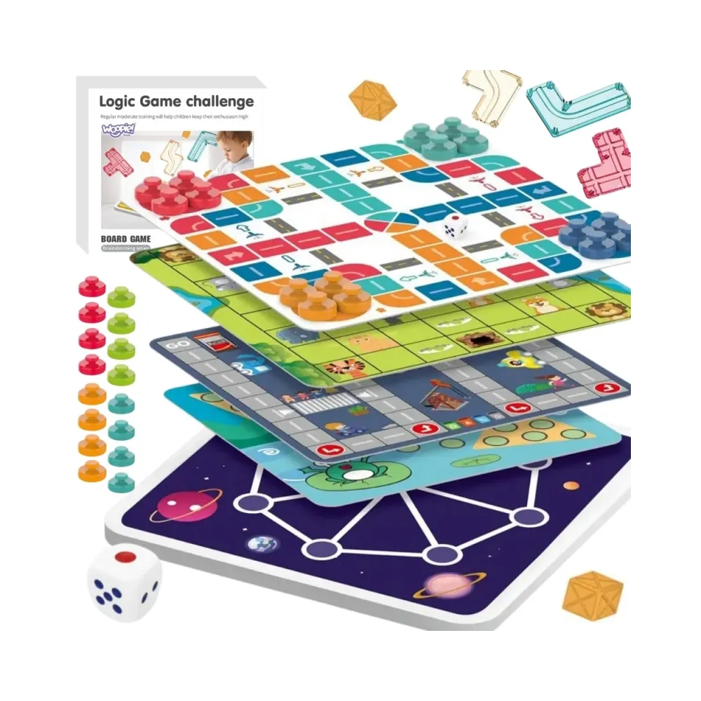 WOOPIE Zestaw Gier Planszowych Logicznych 10w1