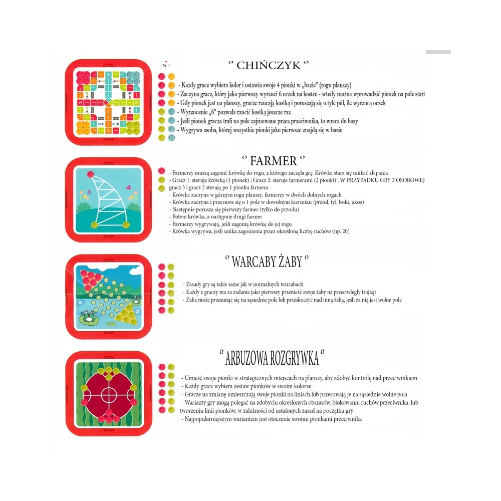 WOOPIE Zestaw Gier Planszowych Logicznych 10w1