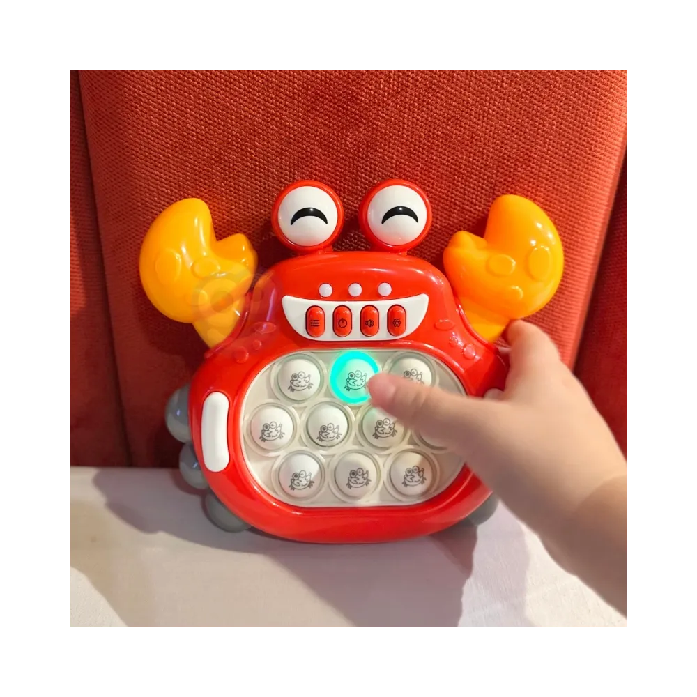 WOOPIE Gra POP IT Elektroniczna Antystresowa Zręcznościowa Krab Czerwony