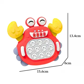 WOOPIE Gra POP IT Elektroniczna Antystresowa Zręcznościowa Krab Czerwony