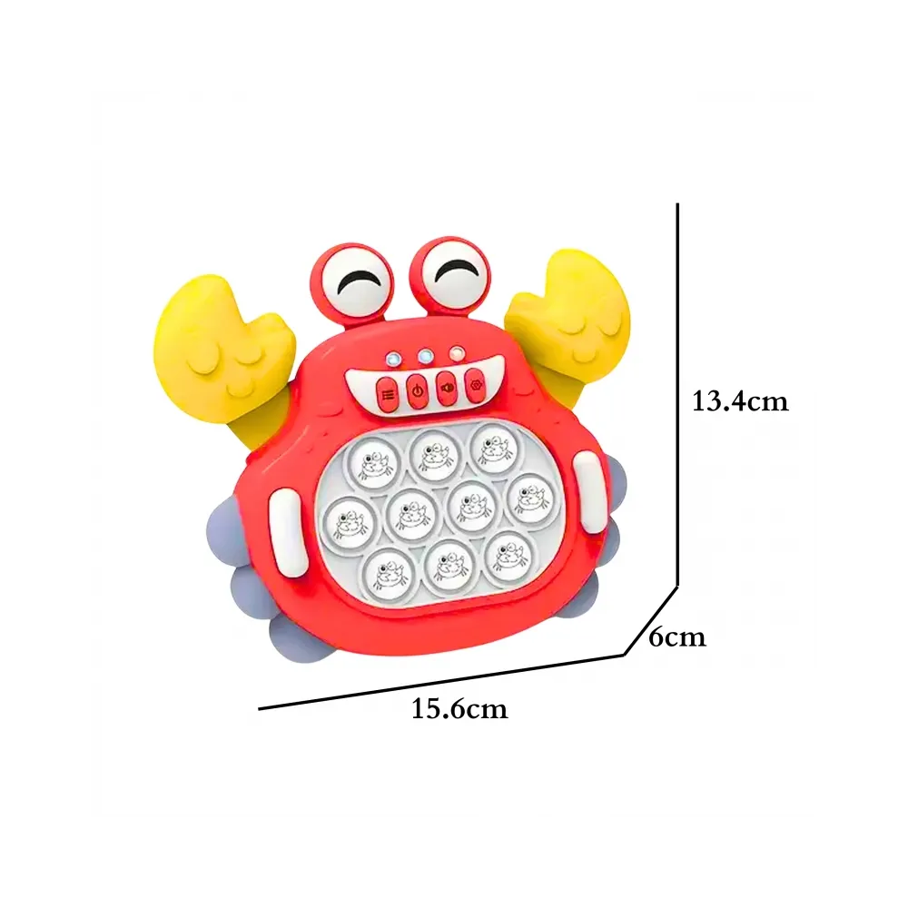 WOOPIE Gra POP IT Elektroniczna Antystresowa Zręcznościowa Krab Czerwony