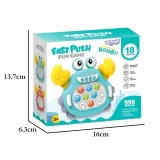 WOOPIE Gra POP IT Elektroniczna Antystresowa Zręcznościowa Krab Czerwony