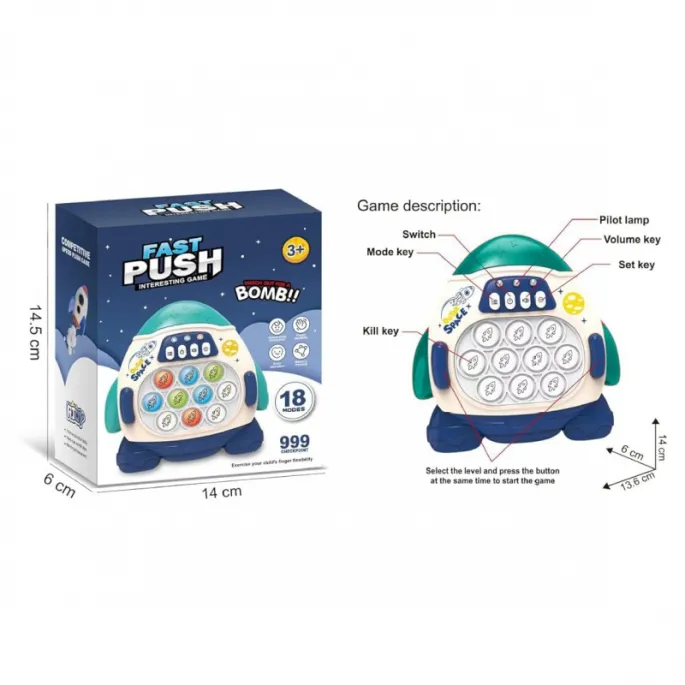 Edukacyjna gra zręcznościowa w kolorze niebieskim