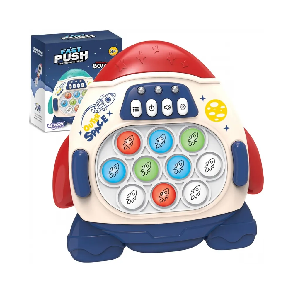 WOOPIE Gra POP IT Elektroniczna Antystresowa Zręcznościowa Rakieta red