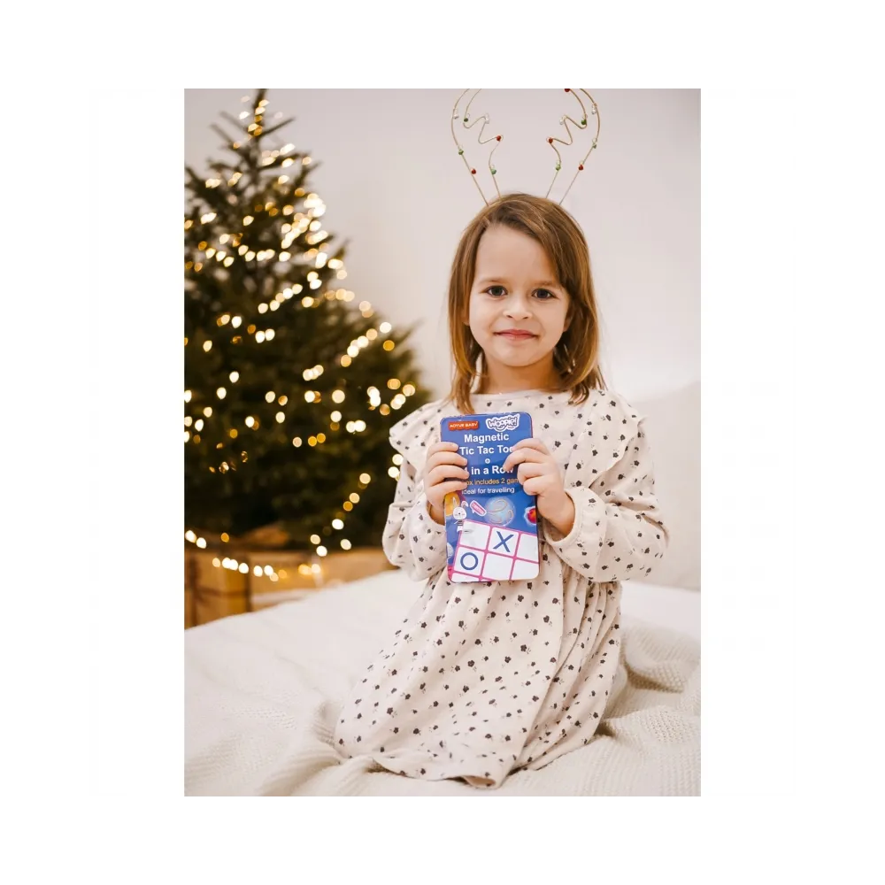 WOOPIE IQ Gra Strategiczna Magnetyczna 2w1 Kółko I Krzyżyk + Gra 4 w Lini MINI