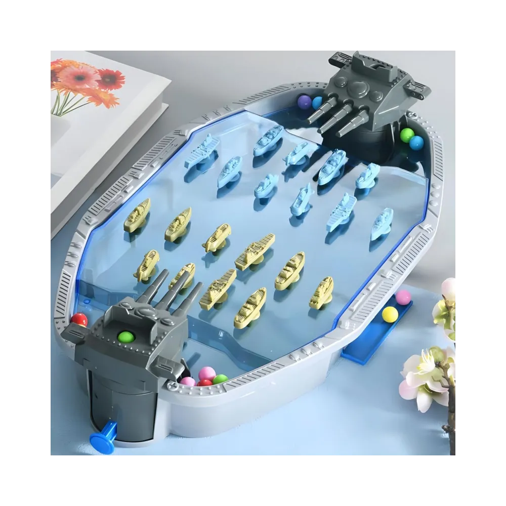 WOOPIE Gra Zręcznościowa "Bitwa Morska" Statki 3D Wyrzutnia Kulek