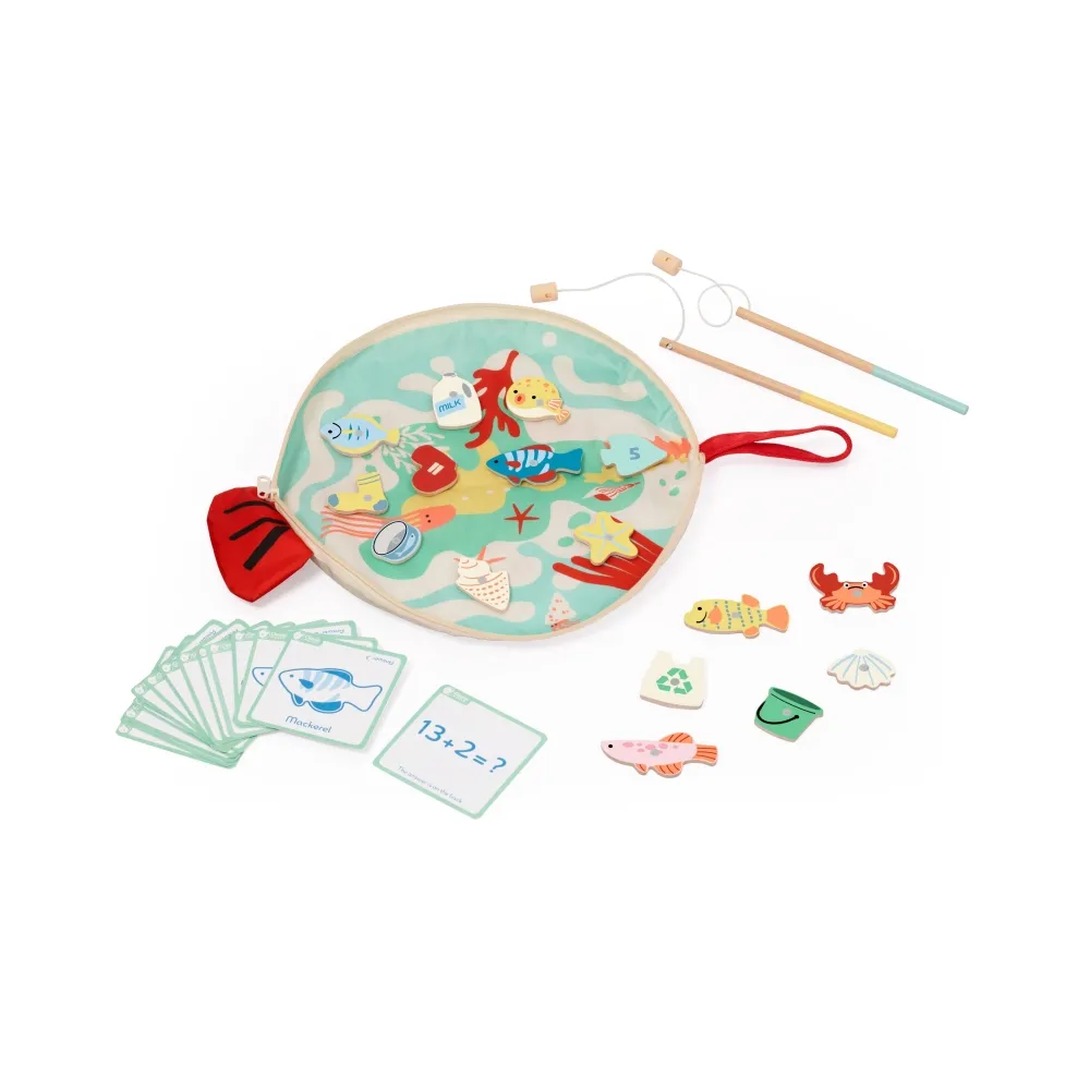 Drewniana gra wędkarska dla najmłodszych dzieci