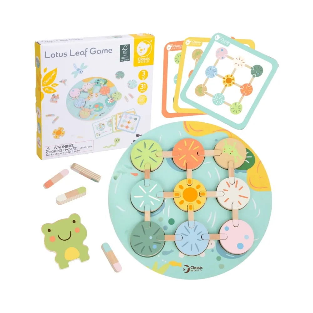 CLASSIC WORLD Gra Sensoryczna Liść Lotosu Dopasuj Kształty i Kolory