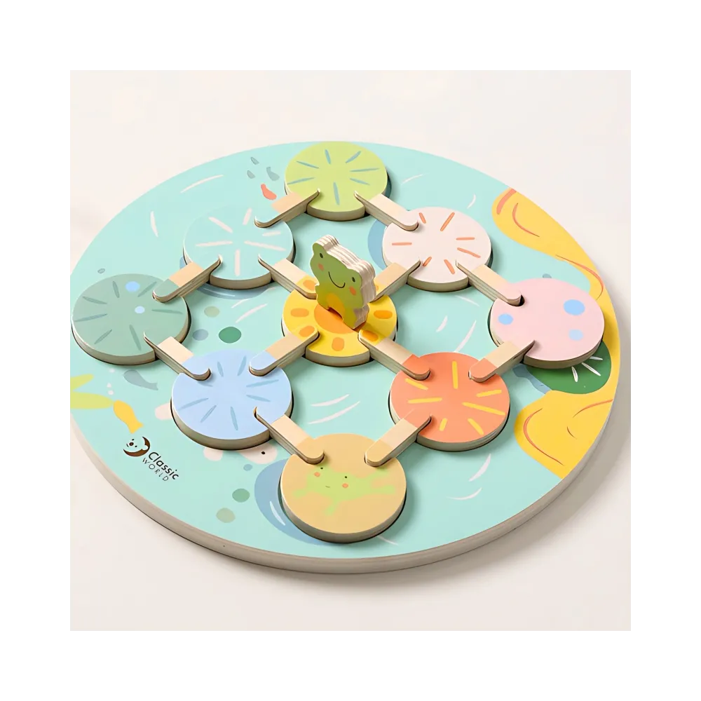 CLASSIC WORLD Gra Sensoryczna Liść Lotosu Dopasuj Kształty i Kolory