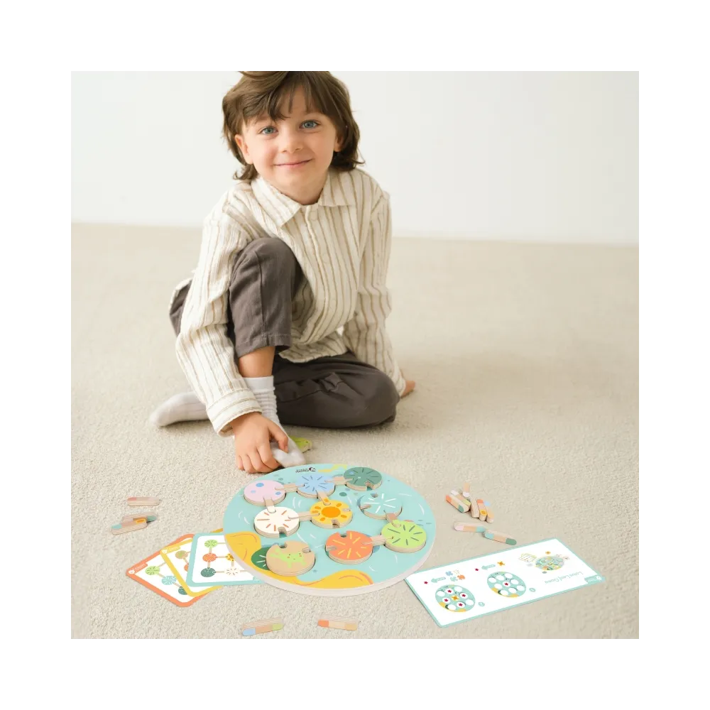 CLASSIC WORLD Gra Sensoryczna Liść Lotosu Dopasuj Kształty i Kolory