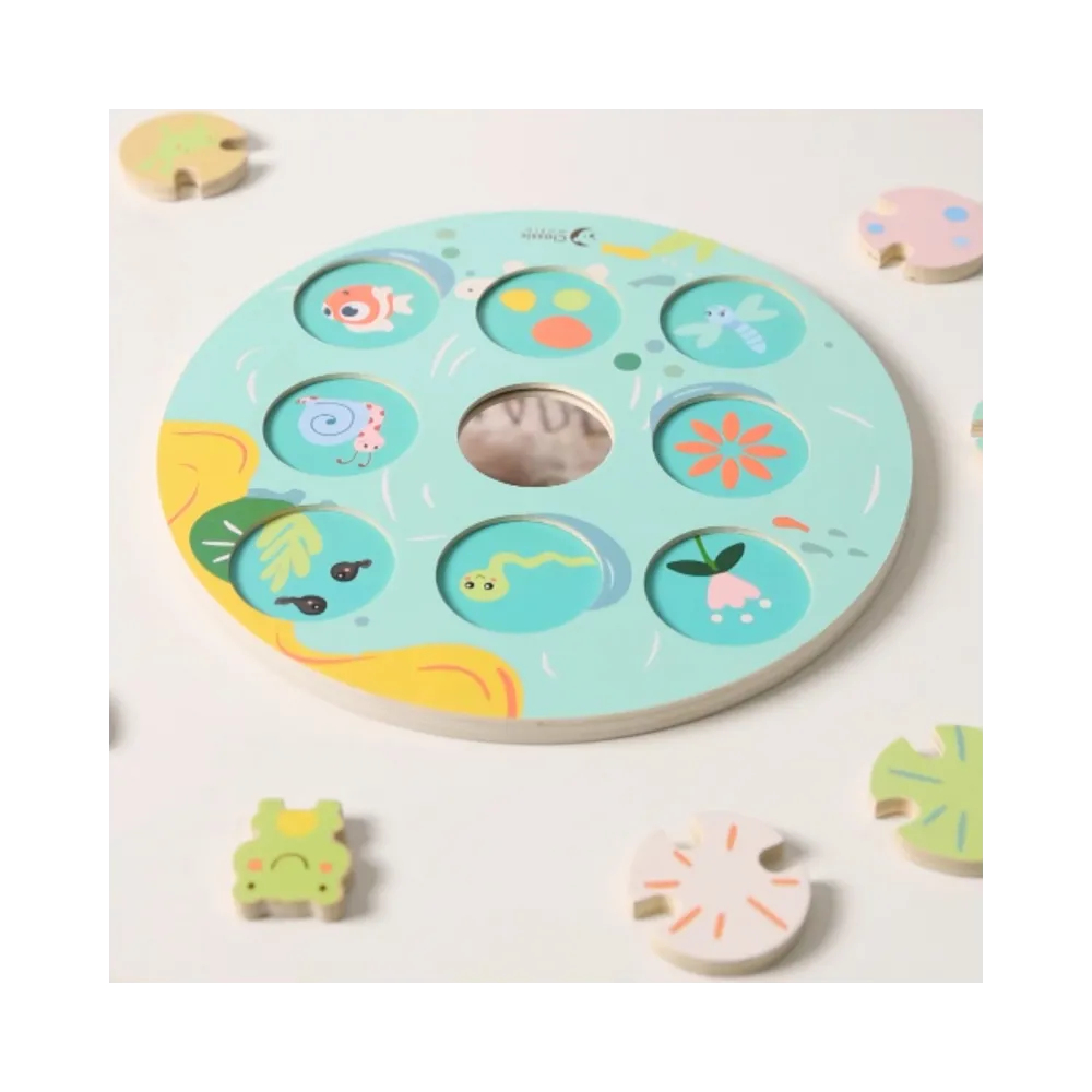 CLASSIC WORLD Gra Sensoryczna Liść Lotosu Dopasuj Kształty i Kolory