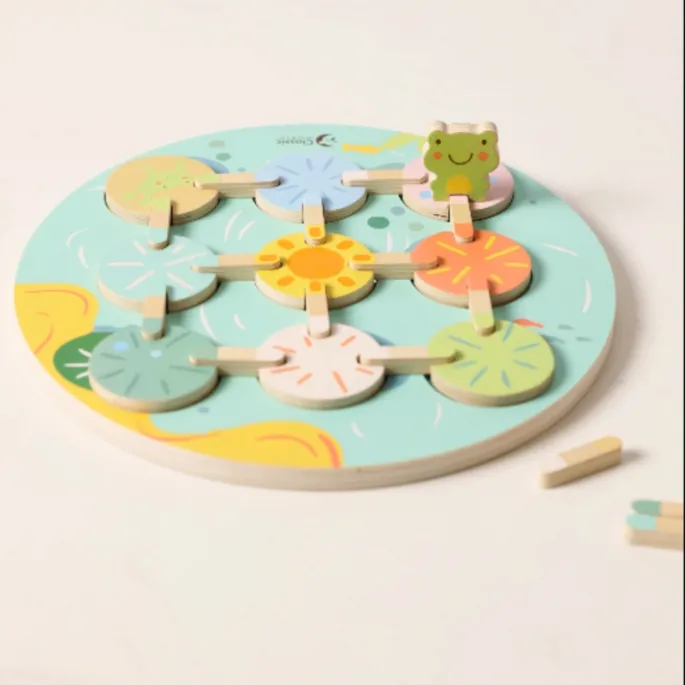 Kreatywne elementy do tworzenia torów dla żabki.