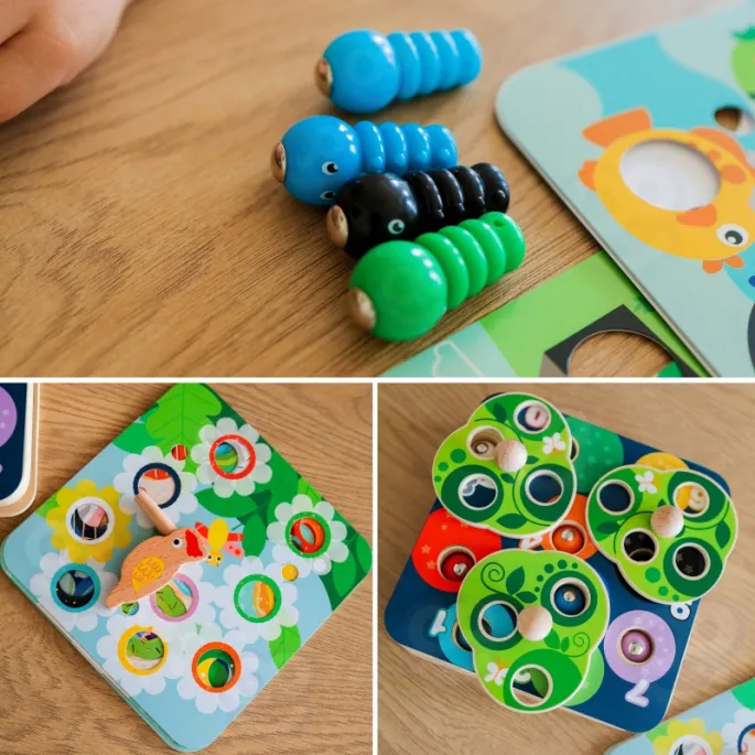 Gąsienice do chwytania magnetycznym dziobkiem