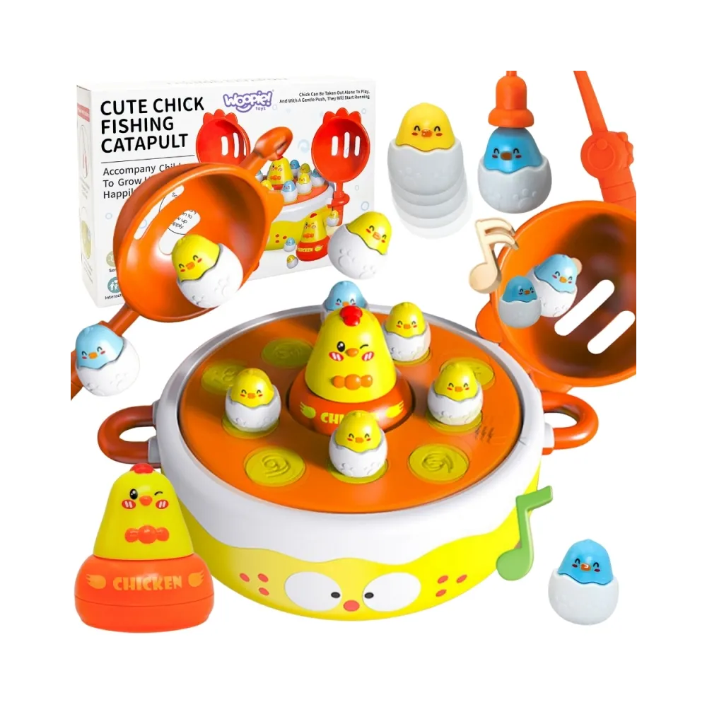 WOOPIE Gra Zręcznościowa Łowienie Kurczaczków 4w1 Katapulta