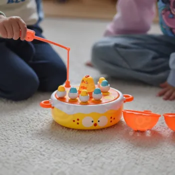 WOOPIE Gra Zręcznościowa Łowienie Kurczaczków 4w1 Katapulta