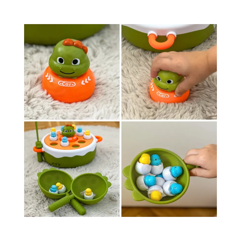 WOOPIE Gra Zręcznościowa Łowienie Dinozaurów 4w1 Katapulta