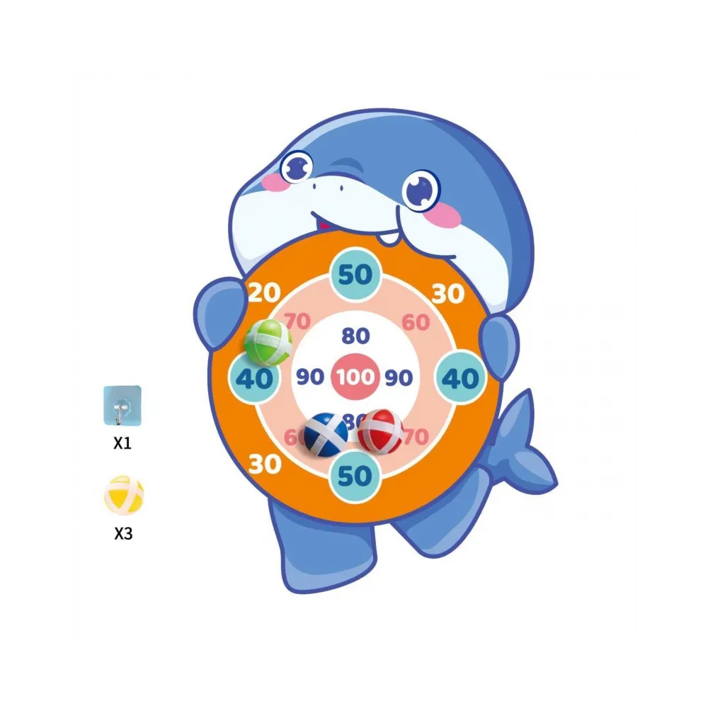 WOOPIE Gra Zręcznościowa w Rzutki na Rzepy Tarcza Rekin