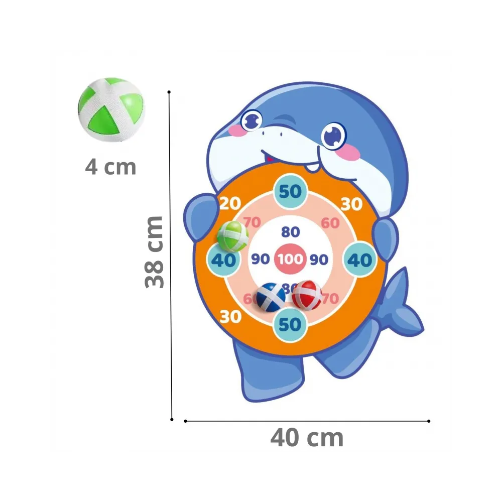 WOOPIE Gra Zręcznościowa w Rzutki na Rzepy Tarcza Rekin