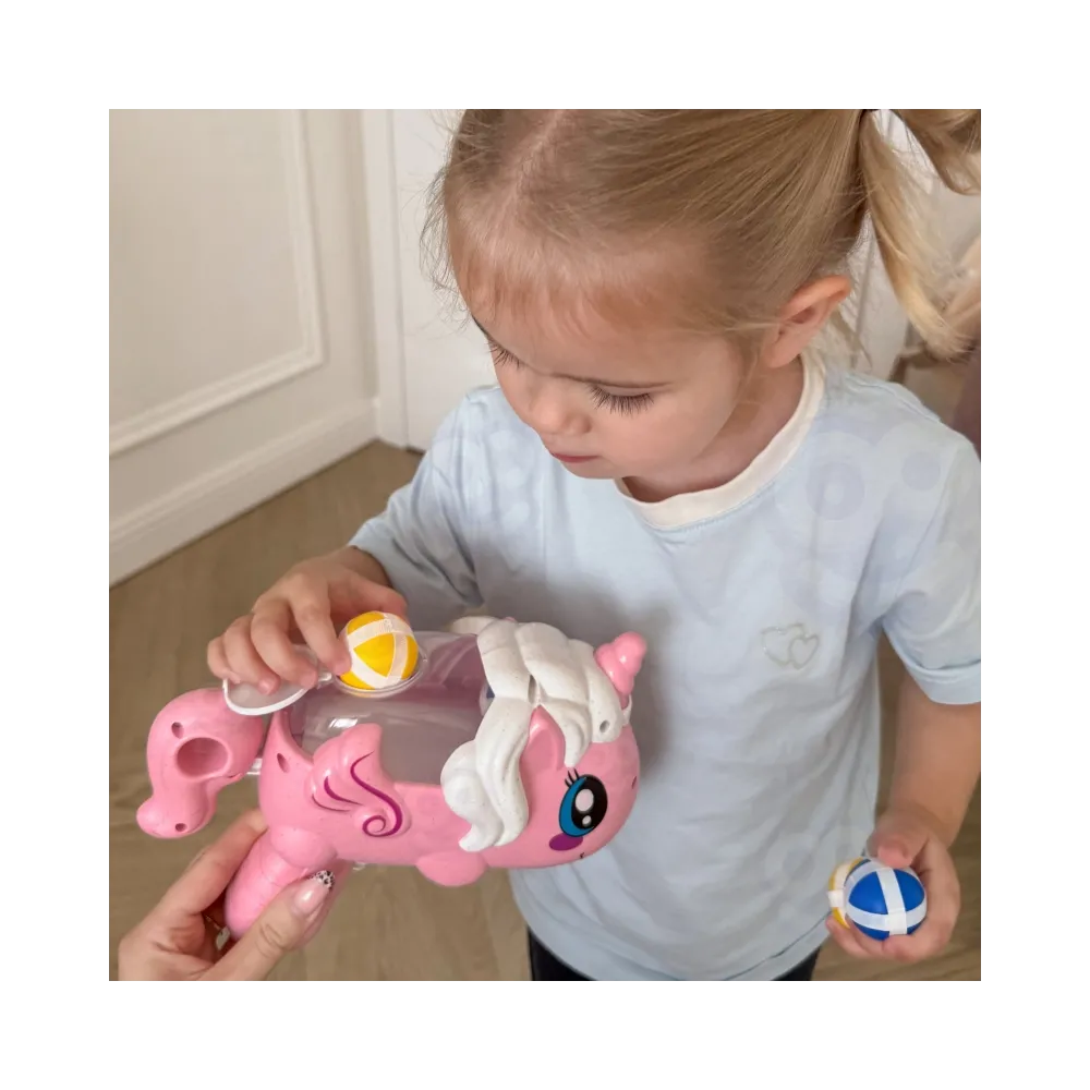 WOOPIE Gra Zręcznościowa w Rzutki na Rzepy Zestaw 2w1 Tarcza Wyrzutnia Jednorożec