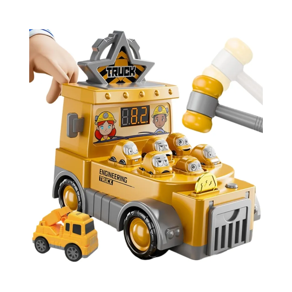 WOOPIE Gra Zręcznościowa Uderz Młotkiem Wbijak Plac Budowy z Akcesoriami