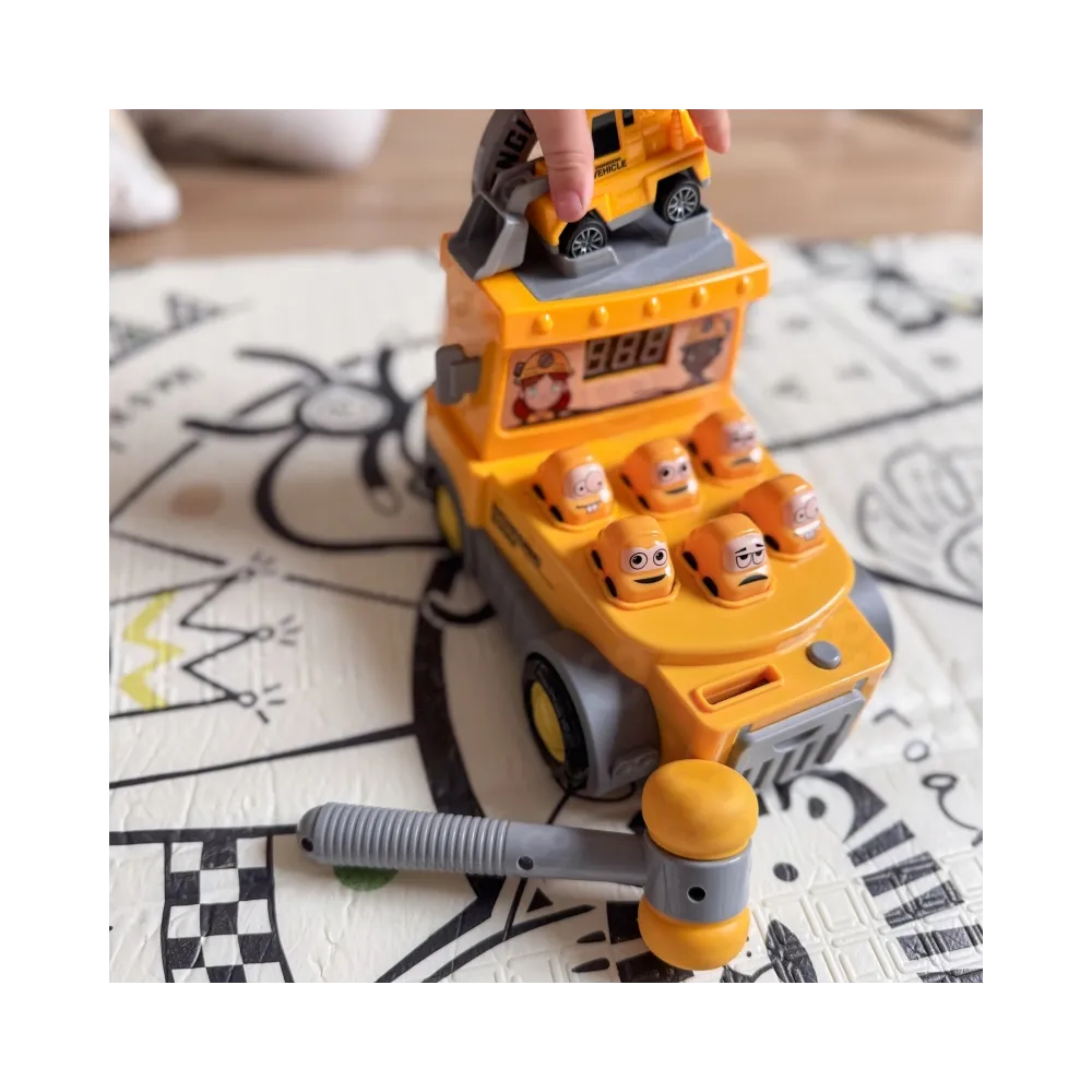 WOOPIE Gra Zręcznościowa Uderz Młotkiem Wbijak Plac Budowy z Akcesoriami