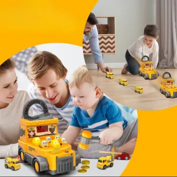 WOOPIE Gra Zręcznościowa Uderz Młotkiem Wbijak Plac Budowy z Akcesoriami