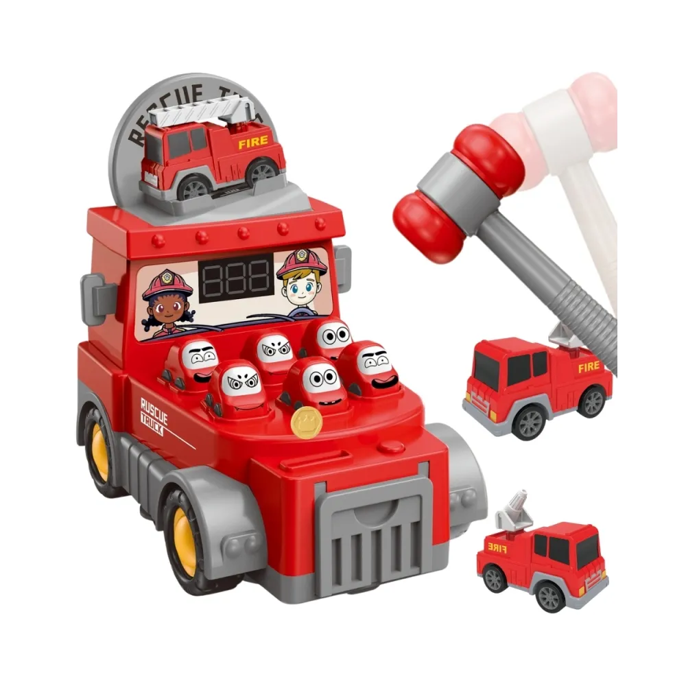 WOOPIE Gra Zręcznościowa Uderz Młotkiem Wbijak Straż Pożarna z Akcesoriami