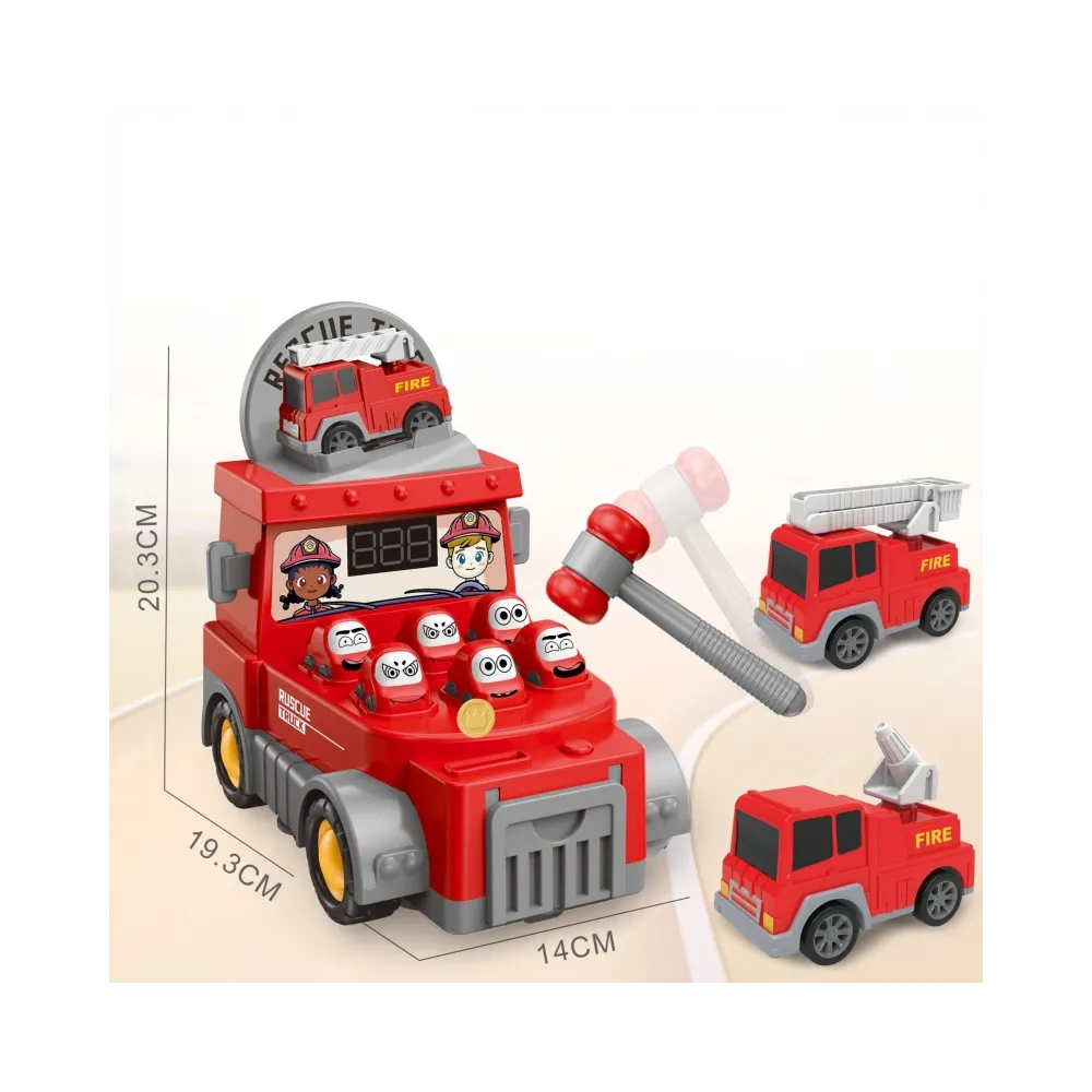 WOOPIE Gra Zręcznościowa Uderz Młotkiem Wbijak Straż Pożarna z Akcesoriami