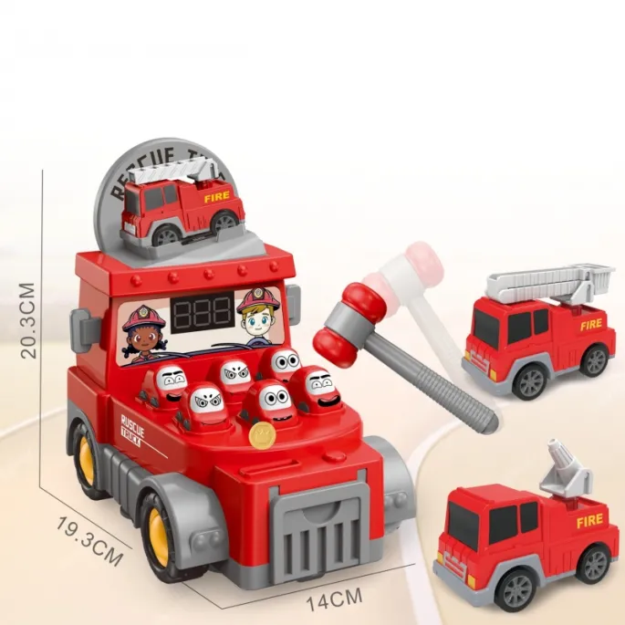 Zestaw do gry z młotkiem i kolorowymi autkami