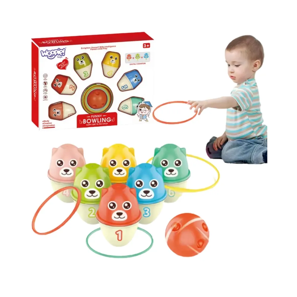 WOOPIE Kręgle Dla Dzieci Kolorowe Misie 3w1