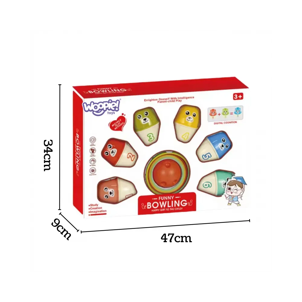 WOOPIE Kręgle Dla Dzieci Kolorowe Misie 3w1