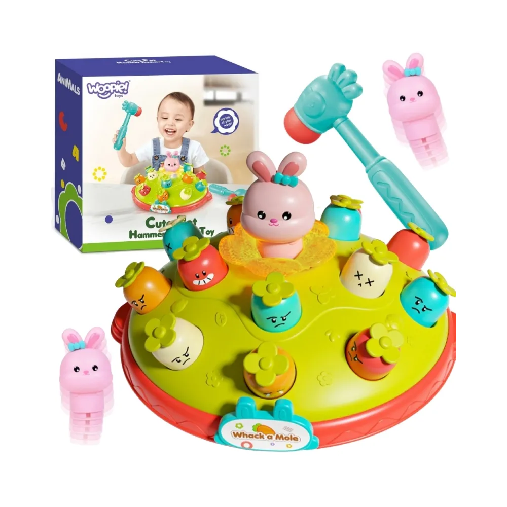 WOOPIE BABY Interaktywna Gra Zręcznościowa Wbij Marchewke Edukacyjna Uderz Młotkiem w Kreta