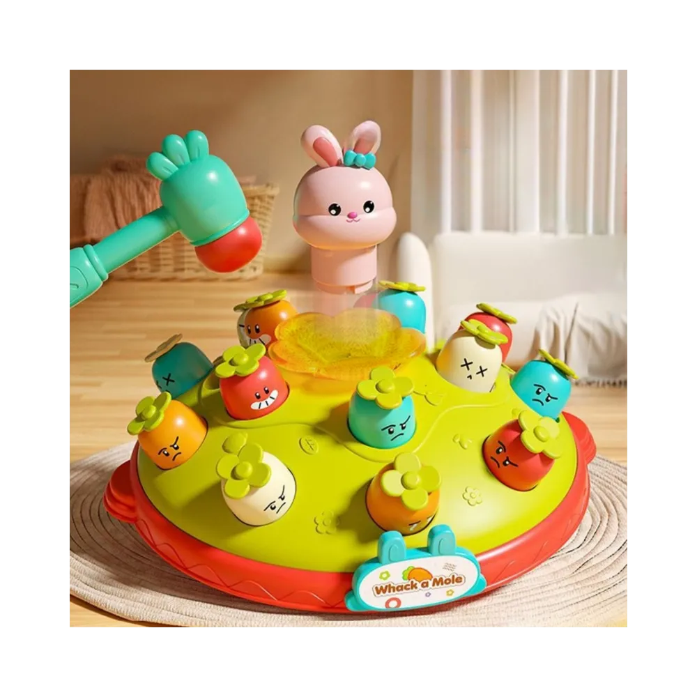 WOOPIE BABY Interaktywna Gra Zręcznościowa Wbij Marchewke Edukacyjna Uderz Młotkiem w Kreta