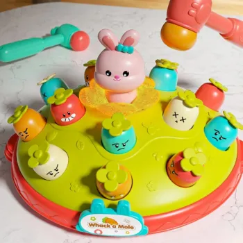 WOOPIE BABY Interaktywna Gra Zręcznościowa Wbij Marchewke Edukacyjna Uderz Młotkiem w Kreta