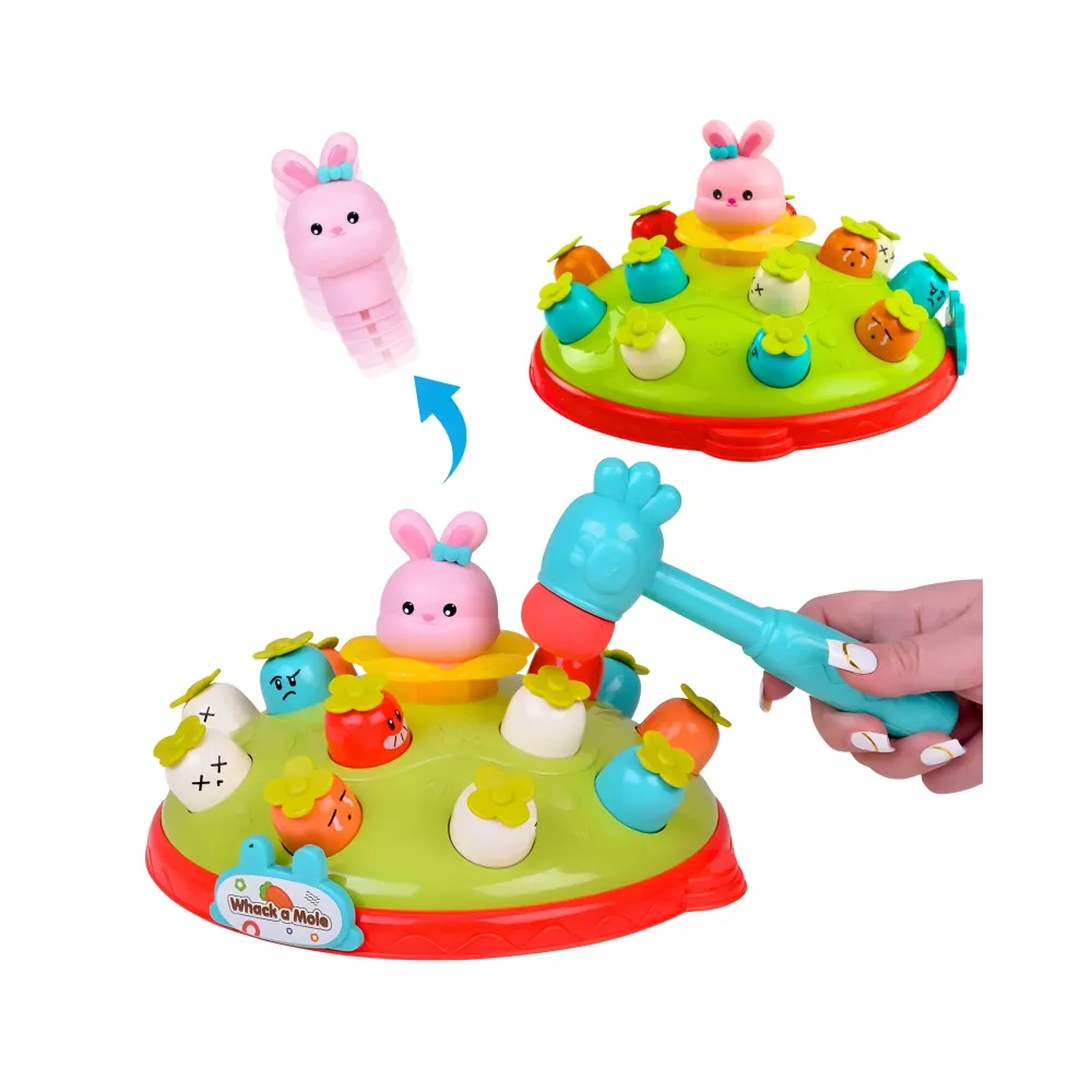 WOOPIE BABY Interaktywna Gra Zręcznościowa Wbij Marchewke Edukacyjna Uderz Młotkiem w Kreta