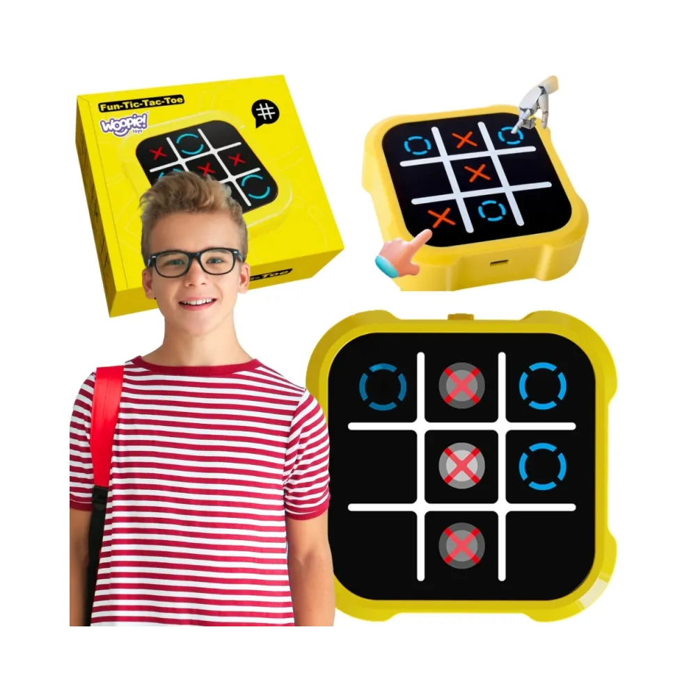 WOOPIE Gra Elektroniczna Kółko i Krzyżyk Logiczna Edukacyjna 4w1