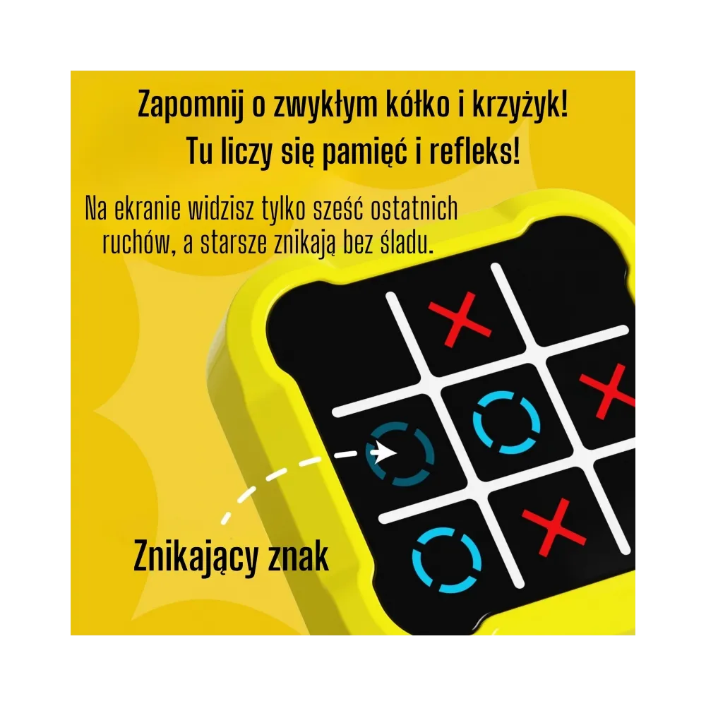 WOOPIE Gra Elektroniczna Kółko i Krzyżyk Logiczna Edukacyjna 4w1